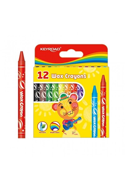 KEYROAD Creioane cerate KR971303, 12 culori, blister carton