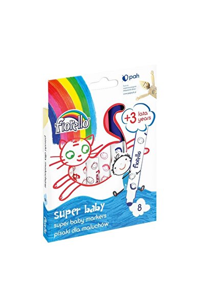 Fiorello Carioci colorate SuperBaby GR-F165-8, 8 culori, lavabile, blister ca...