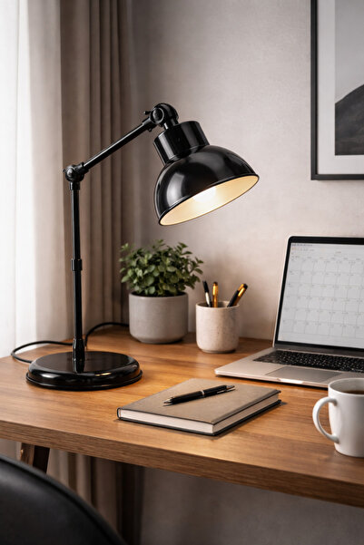 ARTILED Modern Endüstriyel Masa Lambası – Hareketli Metal Gövde – E27 Duy – O...