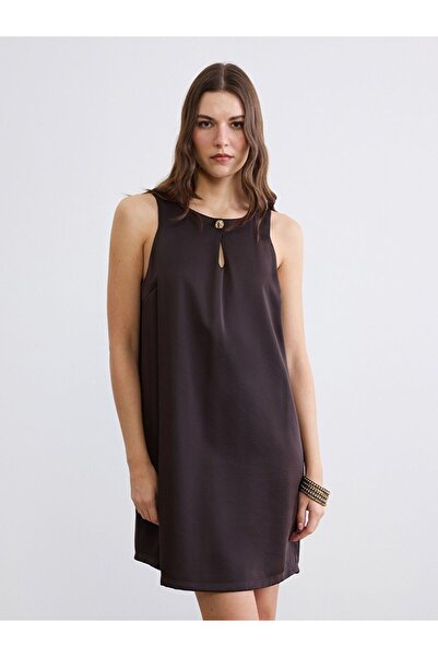 LC Waikiki Crew Neck Sleeveless Mini Dress