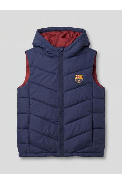 LC Waikiki Hooded barcelona Printed boys' inflatable vest