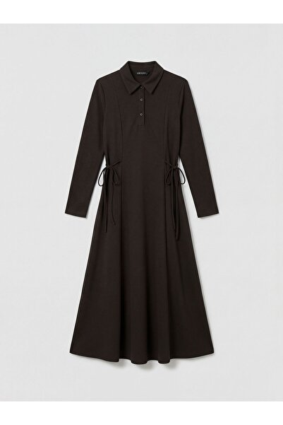 LC Waikiki Shirt Collar Waist Fitted Dress