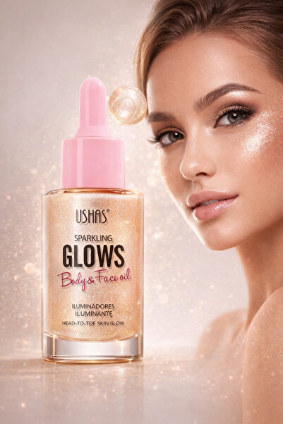 Ushas Sparkling Glows face & body illuminating serum