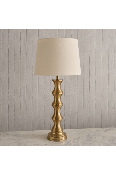 Generic Antark Ethan Big Metal E27 Table Lamp with Linen Shade - 67.5 cm