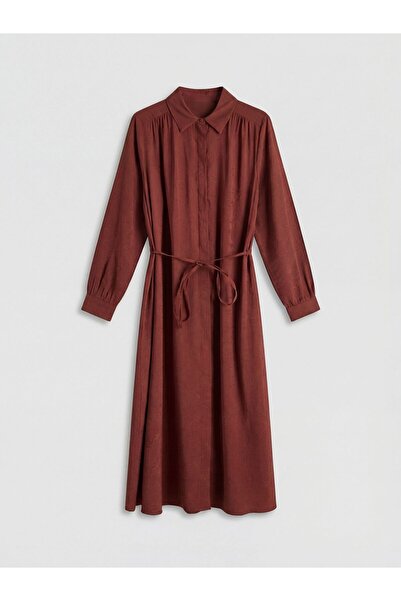 LC Waikiki Με σχέδιο Με ζώνη Πουκαμισοφόρεμα