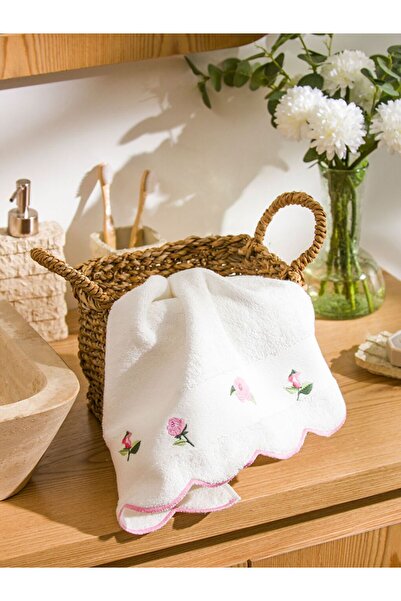 LC Waikiki Floral Embroidered Cotton Face Towel 50X80 cm