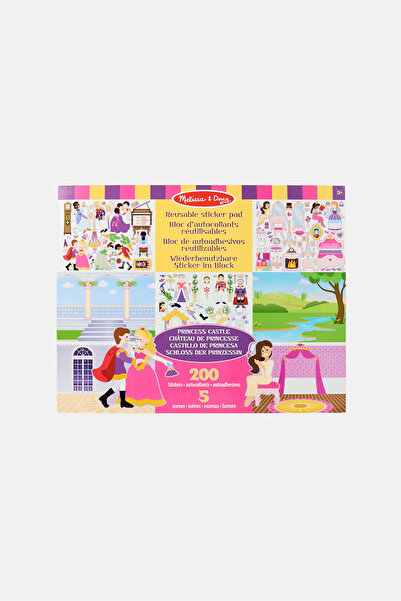 Melissa and Doug Reusable Princess Castle 200 Sticker Pad With 5 Scenes