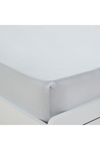 Generic Essential Cotton Single Fitted Sheet - 90x200+36 cm