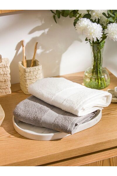 LC Waikiki Cotton Embroidered Face Towel Set of 2 50X80 cm