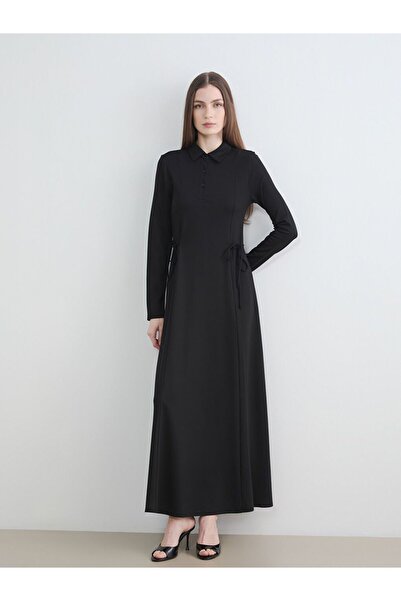 LC Waikiki Shirt Collar Waist Fitted Dress