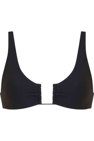 Calvin Klein LONGLINE TRIANGLE, BEH Siyah Kadın Bikini Üstü