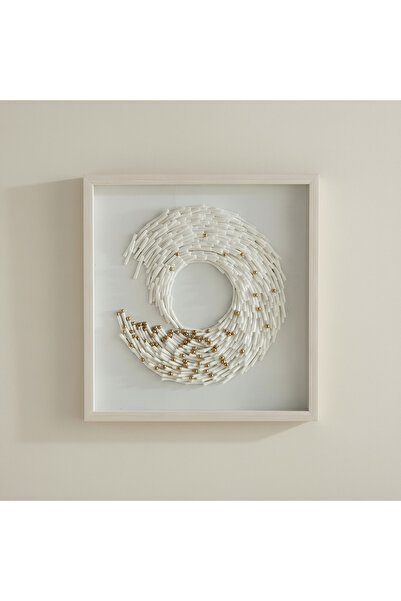 Generic Olivia Paper Flower Shadowbox with Frame - 60x60 cm