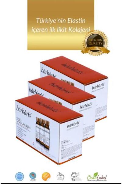 Barbaris Liquid Collagen Marine Collagen Hydrolyzate (10x50ml) x 3 Adet