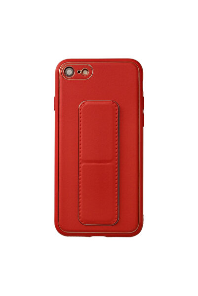 xirshop غطاء جلد كوكو مع حامل لهاتف آيفون 7 - أحمر