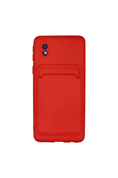 xirshop حافظة سامسونج جالاكسي A01 كور سيليكون مع بطاقة عمل كلفن - أحمر