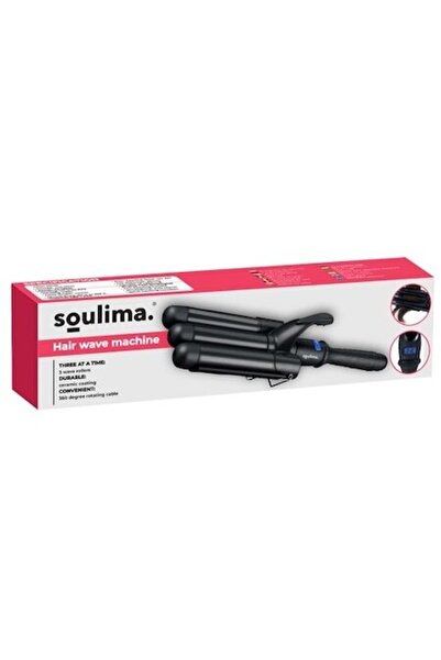 Soulima Ondulator, 3 role, temperatură reglabilă 80-210°C, negru