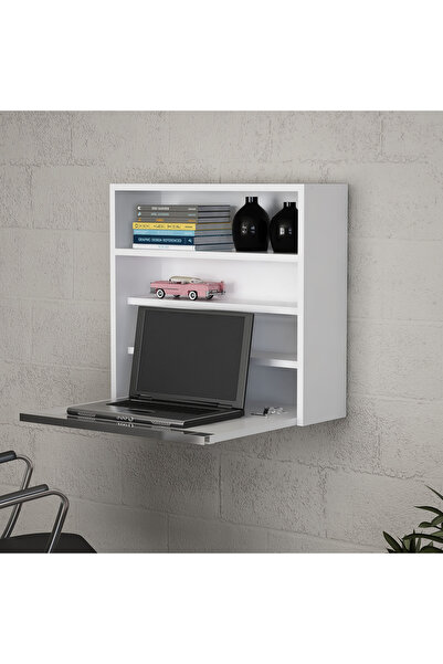 Generic Modulix Kiosk Cube Wall Mounted Laptop Desk with Shelves