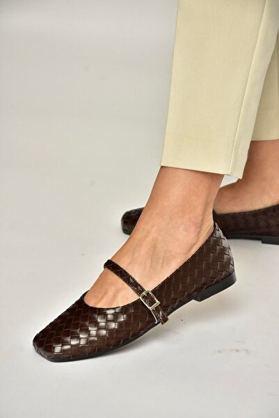 Fox Shoes Y726368209 Balerini maro uni pentru femei