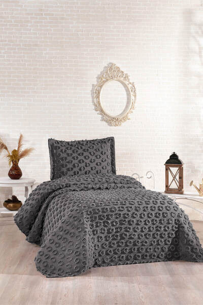 DANTEELHOME Dai̇sy 2-Piece Single Bed Set Anthracite