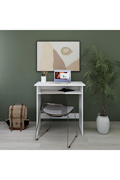 Generic Vanilla Junior Study Desk with 1 Shelf