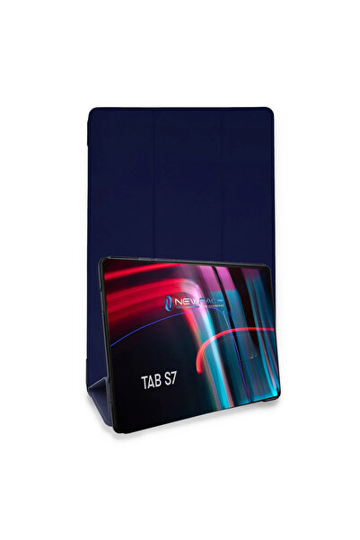 xirshop حافظة ذكية للكمبيوتر اللوحي Samsung Galaxy T870 Tab S7 11 - أزرق داكن