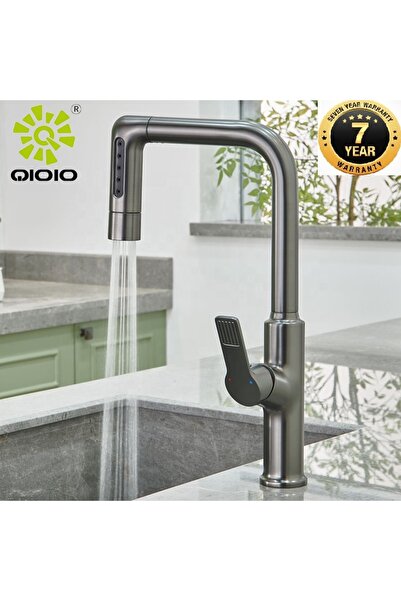 OEM صنبور مطبخ منزلي بخمس وظائف، صنبور حلزوني على شكل شلال، مستورد مع ضمان لم...