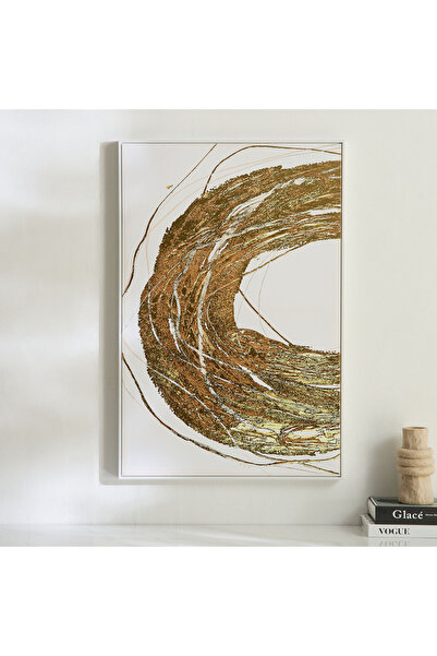 Generic Cyprus Odean Abstract with Roots Abstract Framed Picture with Foil - ...