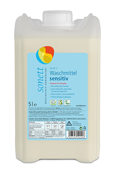 Sonett Liquid detergent for sensitive laundry 5l