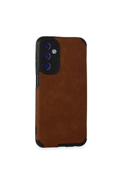 xirshop حافظة سامسونج جالاكسي M34 5G من السيليكون الجلدي - بني