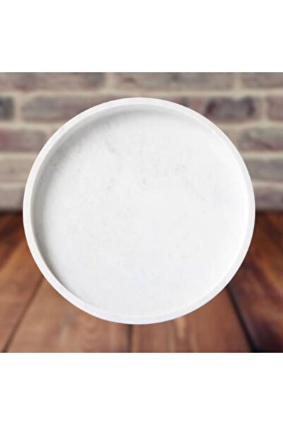Generic White marble tray 30x3cm dia