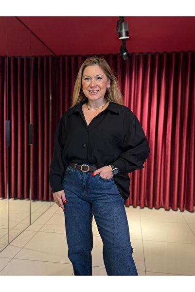 Serpirella Butik Oversize Off-Shoulder Shirt