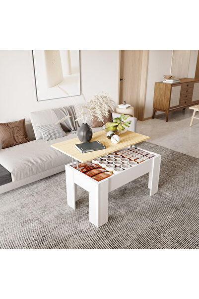 Generic طاولة قهوة موفو سكاي ريفا ذات سطح قابل للرفع مع مساحة تخزين