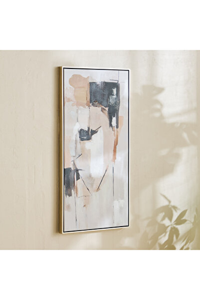 Generic Vivid Framed Hand Painted Abstract Canvas Art - 50x100 cm