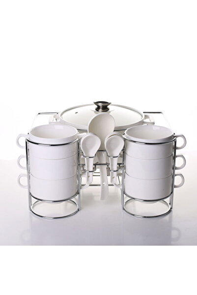 CAVO SOUP SET White soup set 15 pieces Silver
