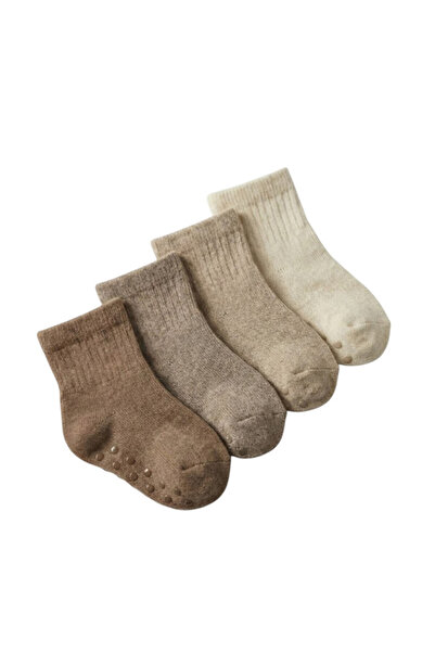 Victor and Jane Neutral Baby extra thick anti skid 4 pack socks