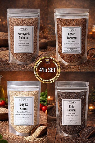 TOS The Organic Spices Glutensiz Tohum Seti - Keten Tohumu 25g | Kinoa Tohumu...