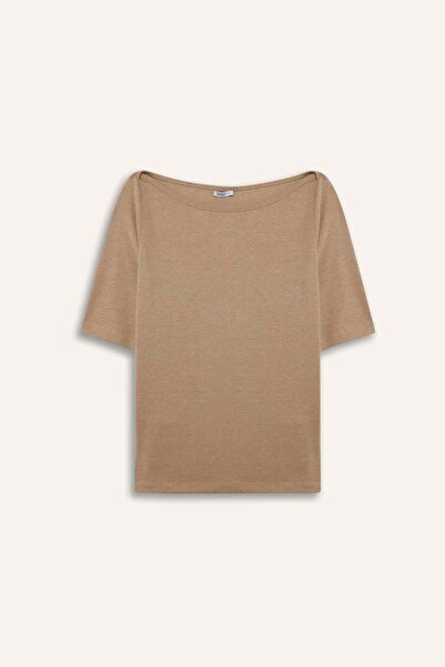 DeFacto Kadın T-shirt G9547AX/BG260 SAND