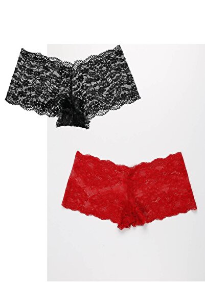 Berrak High Waist Lace Boxer Briefs 2 Pieces