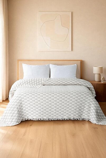 Soley Tableau |   3 Layer Muslin Bedspread & Quilt |   Beige |   240X220 cm