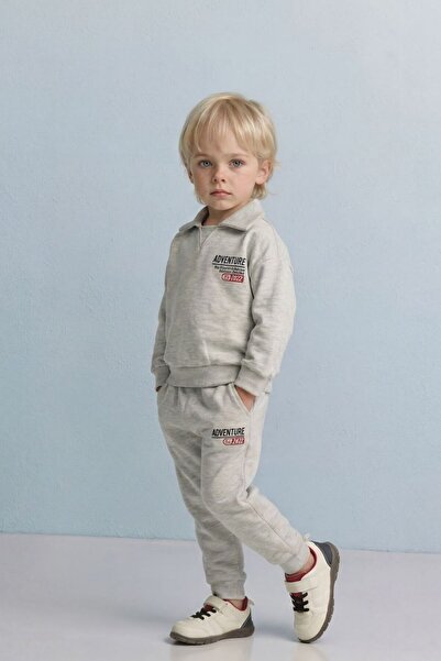 DeFacto Set de 2 piese din țesătură pentru hanorac cu imprimeu slogan pentru ...