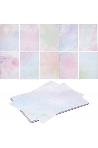 Other brand Hârtie A4 cu 10 modele de acuarelă, set de 100 de bucăți