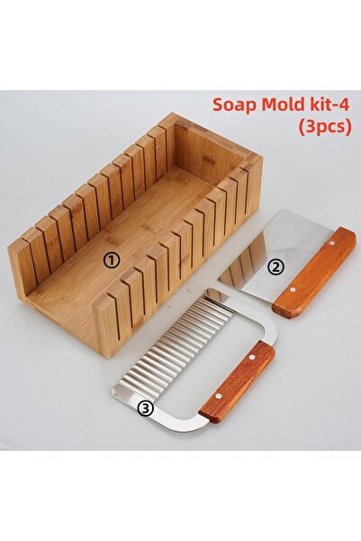 Choice3 مجموعة قوالب الصابون، 4 قطع، مجموعة صنع الصابون اليدوي، صندوق تقطيع م...
