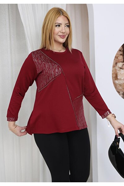 Siyezen Plus Size Stone Embellished Blouse