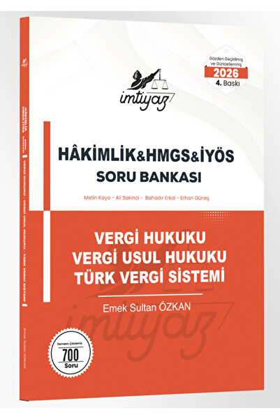 Temsil Kitap İMTİYAZ 2026 HMGS Hâkimlik Vergi Hukuku - Vergi Usul Hukuku - Tü...
