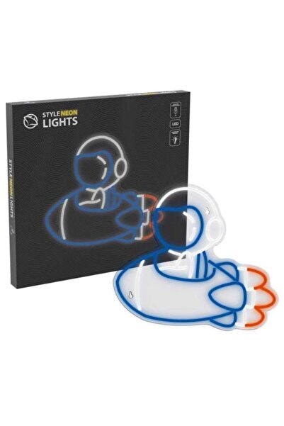 MANTA Astronaut cu LED-uri neon și rachetă SNL90MT multicolor