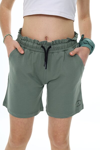 Toontoy Pantaloni scurți de bază pentru fete, cu imprimeu, talie elastică și ...