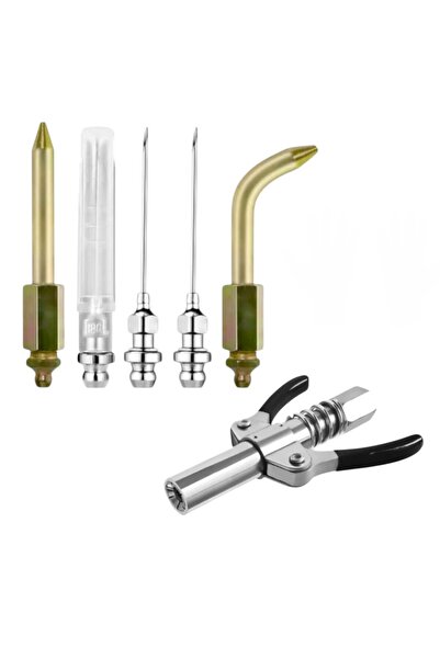 OEM Set of 3 grease nipples, ball joint, with 1 bent/straight nozzle with gre...