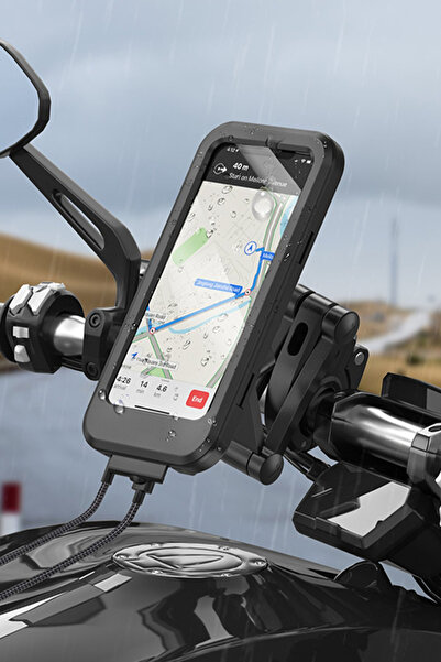 WANNA PROTECT IPX4 Su Geçirmez Sertifikalı Kilitli Motosiklet Tutacağı Premiu...