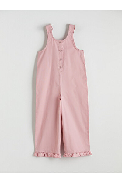 LC Waikiki Екрю вишитий комплект салопет і футболка для дівчинки