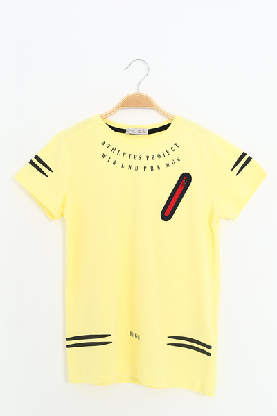 Toontoy Boy's Printed Crew Neck Short Sleeve T-Shirt